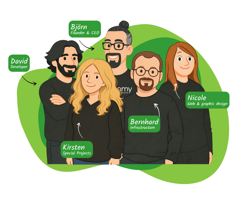 The Emcomy team in England.